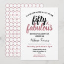 Search for fifty and fabulous 50th birthday invitations Blush