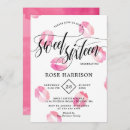 Search for lipstick birthday invitations Watercolor