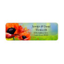 Search for poppies return address labels Flowers