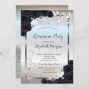 Search for black silver champagne invitations Glitter