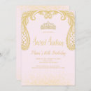 Search for golden sweet 16 invitations Pink