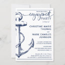 Search for anchor engagement party invitations Navy blue