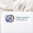 Search for rustic monogram return address labels Blue