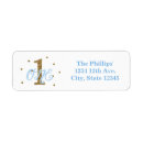 Search for blue 1st birthday return address labels Modern