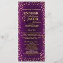 Search for purple and gold wedding programs Glitter