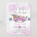 Search for truck baby shower invitations Baby its cold outside