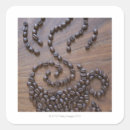 Search for coffee bean stickers Close up