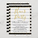 Search for gold foil hens party invitations Black