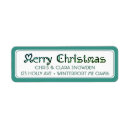 Search for christmas font for the return address labels Minimalist