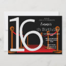 Search for hollywood sweet 16 invitations Black