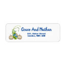 Search for blue floral return address labels Fall