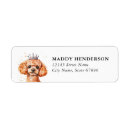 Search for toy poodle return address labels Puppy