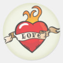 Search for love tattoo stickers Retro