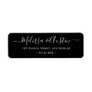Search for black wedding return address labels Simple