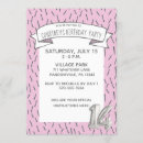 Search for girls pink 14th birthday invitations Silver