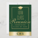 Search for green class reunion invitations Gold