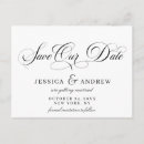 Search for cursive save the dates Black white