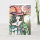 Search for watercolor halloween cards Witch