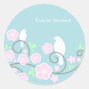 Search for birds and flowers stickers Baby shower
