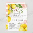 Search for pink lemonade bridal shower invitations Watercolor