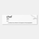 Search for chef bumper stickers Cuisine