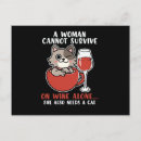 Search for funny wine cartoon postcards Cat