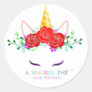 Search for magical unicorn glitter stickers For her