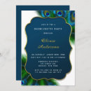 Search for peacock hens party invitations Blue