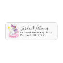 Search for pet rabbit return address labels Watercolor