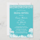 Search for turquoise bridal shower invitations Lace
