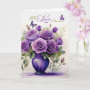 Search for purple rose cards invites Violet