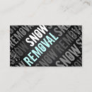 Search for snow removal business cards Modern