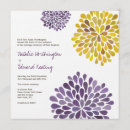 Search for purple dahlia wedding invitations Yellow