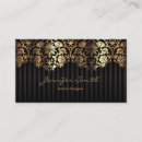 Search for damask pattern business cards Black and gold