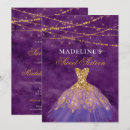 Search for purple dress invitations Glitter