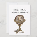 Search for globe wedding invitations Vintage