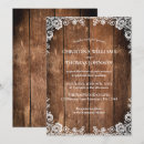 Search for wood and lace wedding invitations Rustic script