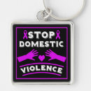 Search for violence key rings Domestic violence awareness