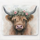 Search for highland cow mousepads Watercolor