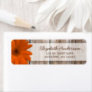 Search for gerbera daisy wedding return address labels Rustic