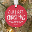 Search for twins first christmas tree decorations Red