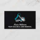 Search for junk removal business cards Hauling