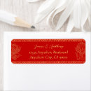 Search for dragon return address labels Red and gold
