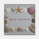 Search for sea shells save the dates Tropical