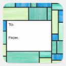 Search for blue mosaic stickers Watercolor