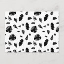 Search for black and white patterns postcards Leaves