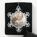 Search for pewter photo christmas tree decorations Just married