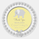 Search for yellow elephant baby shower stickers Thank you