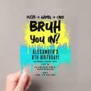 Search for urban birthday invitations Teen boy birthday