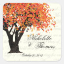 Search for oak tree wedding stickers Fall